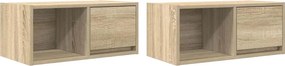 vidaXL 2 db sonoma tölgy színű szerelt fa TV-szekrény 60x31x25,5 cm