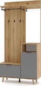 Előszobai készlet, evoke tölgy/grafit, NODRI