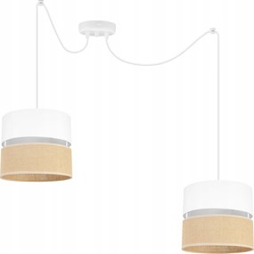 Mennyezeti Lámpa Lógó Csillár Pók Loft Fehér Lámpabúra Boho Juta Elegáns