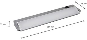 LED Pultmegvilágító LED/5W/230V ezüst