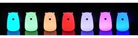 LED RGB gyerek érintős lámpa BEAR LED/0,8W/5V fehér + USB