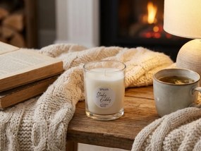 Illatos gyertya üvegben STUDY BUDDY 9,5 cm krém színű