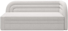 Krémszínű buklé kinyitható-tárolóhelyes kanapé jobb oldali 223 cm Fabillo – ELTAP