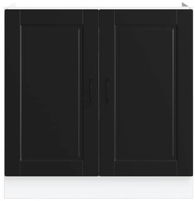 mosdóaljzatos szekrény Porto&quot; Fekete 80x46x81,5 cm Műanyag fa&quot;