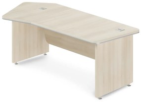 TopOffice Premium ergonomikus asztal 227,1 x 109,6 cm, bal, világos akác