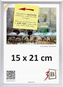 Alumínium képkeret akril üveggel 15x21 cm A5 matt ezüst