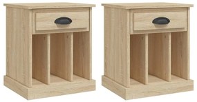 2 db sonoma tölgy éjjeliszekrény 43x36x50 cm