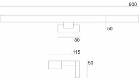 Brilagi-LED Fürdőszobai tükörmegvilágítás WOODY MIRROR LED/15W/230V IP44 tölgy/fehér