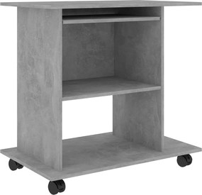 vidaXL betonszürke szerelt fa számítógépasztal 80 x 50 x 75 cm