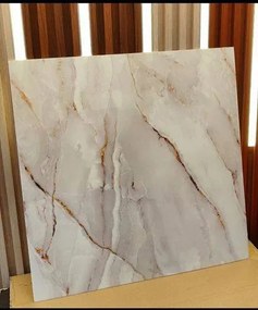 12 Db Királyi Márvány Dekor Lap Falpanel Falra 60 X 60 Cm Fényes Vízálló Felülettel Bézs