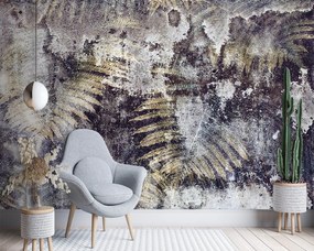 Gario Fotótapéta Arany páfránylevelek Anyag: Vlies, Méret: 150 x 105 cm