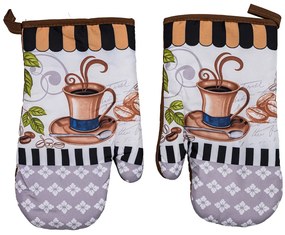 ROASTED COFFEE fehér-szürke 2 db-os kesztyűszett mágnessel