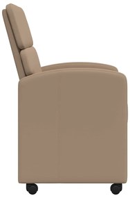 vidaXL Kerekes Étkező Székek 2 pcs Cappuccino 58 x 65 x 98 cm Műbőr