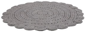 Alma szürke kézzel szőtt pamut szőnyeg, ⌀ 120 cm - Nattiot