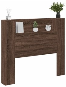 barna tölgy színű áthidalószekrény LED-ekkel 120x16,5x103,5 cm