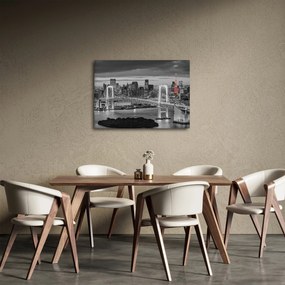 Kép - Nagyváros piros toronnyal (70x50 cm)