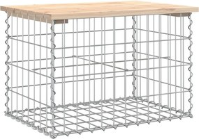 vidaXL tömör fenyőfa gabion kerti pad 63x44x42 cm