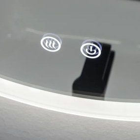 Brilagi - dimmelhető, fűtött LED-es tükör beépített világítással CLARA ECO LED/12W/230V átm. 60 cm IP44