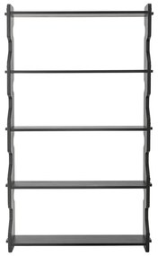 Fekete borovi fenyő könyvespolc 84x140x20 cm Savoya – Bloomingville