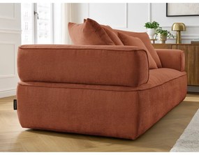 Terrakotta színű zsenília kanapé 237 cm Whesley – Bobochic Paris