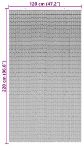 rovaros ajtófüggöny Sötétszürke 120x220 cm bambusz