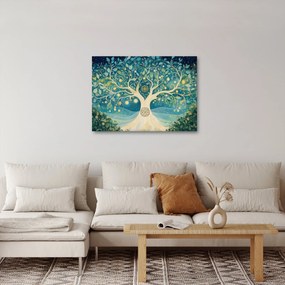Kép – Mágikus fa spirálokkal (70x50 cm)