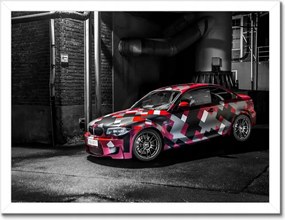 Poszterek keretben 40x30 Piros Bmw