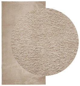 HUARTE homokszínű rövid szálú puha és mosható szőnyeg 60x110 cm