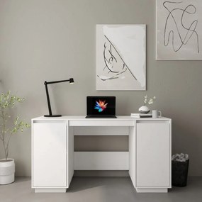 fehér tömör fenyőfa íróasztal 140 x 50 x 75 cm