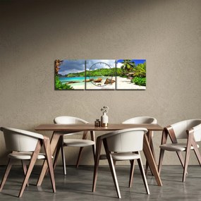 Kép - Takamaka, Seychelles (órával) (90x30 cm)