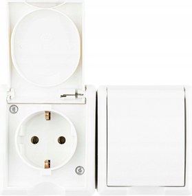 Elektromos fali aljzat Rev fehér #BS11