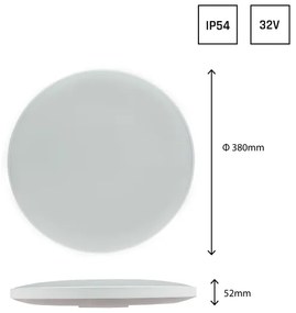 LED Kültéri mennyezeti lámpa NYMPHEA LED/32W/230V IP54 3000K