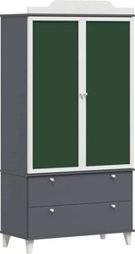 vidaXL Krétával Írt Dresser ROROS Szürke és Fehér 90 x 45 x 180 cm
