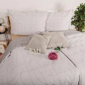 EMI Velur szürke pamutszatén ágyneműhuzat