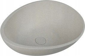 Sapho Punc beton mosdókagyló lefolyóval 53x39 fehér