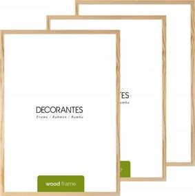 3 db-os Raw fa képkeret csomag 50x70 cm