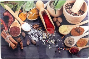 20X30 Cm-es Üveg Konyhai Deszka Ragasztott Mintával A Lábakon