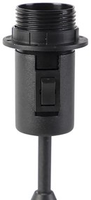 Asztali lámpa fekete állítható világos szürke árnyékolóval 35 cm - Parte