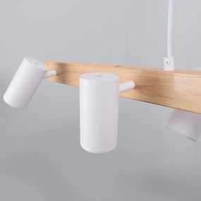 BRILAGI - LED RGBW dimmelhető, kábelre függesztett csillár SELE 6xGU10/6,5W/230V fehér/tölgy