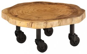 tömör akácfa dohányzóasztal 60 x 55 x 25 cm