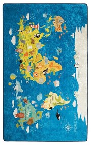 World Map gyerekszőnyeg, 140 x 190 cm