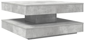 betonszürke dohányzóasztal 360 fokban forgatható 70x70x34,5 cm