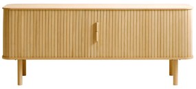 Natúr színű TV-állvány tölgyfa dekorral 160x56 cm Cavo – Unique Furniture