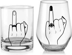 2 db-os dekoratív üveg pohár szett sörös pohár ital