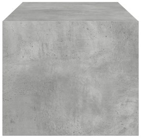 betonszürke dohányzóasztal üvegajtókkal 102 x 50 x 42 cm