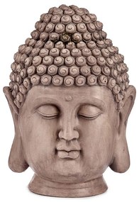 Dekoratív kerti figura Buddha fej Szürke Polyresin 50 cm