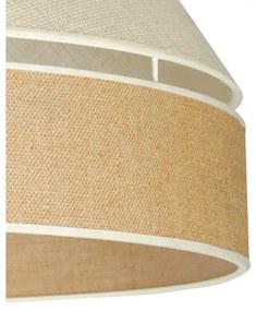 Duolla - Csillár zsinóron YUTE AVIGNON 1xE27/15W/230V átm. 60 cm szürke/barna