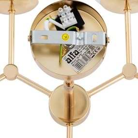 Csillár rúdon FOTON 6xE14/40W/230V arany/fehér