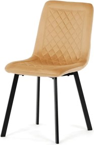 Étkezőszék, sárga, bársony szövet, DCL-973 YEL4