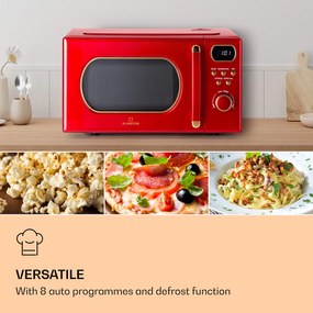 Klarstein Julieta, mikrohullámú sütő grillel, 20 l, 700 / 800 W, Ø 25,5 cm, 8 program